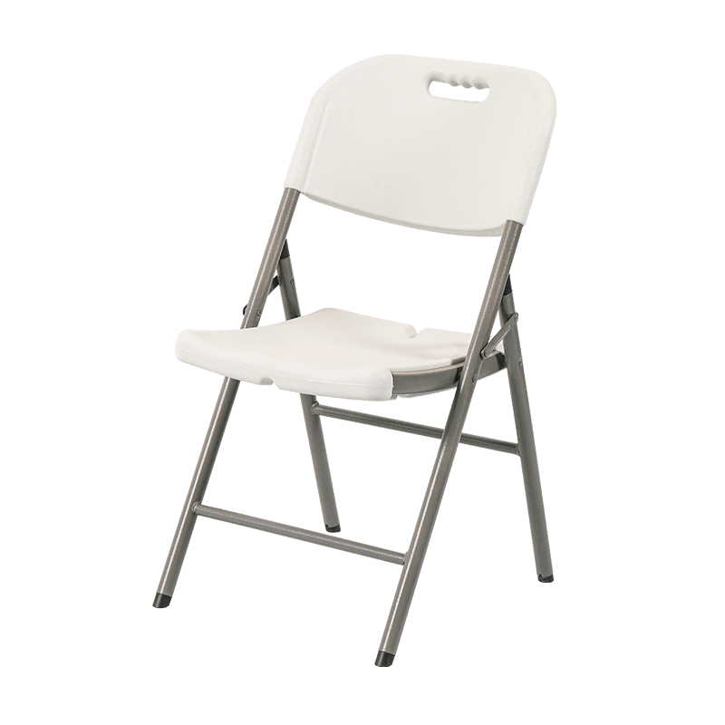 Silla plegable apilable de plástico blanco