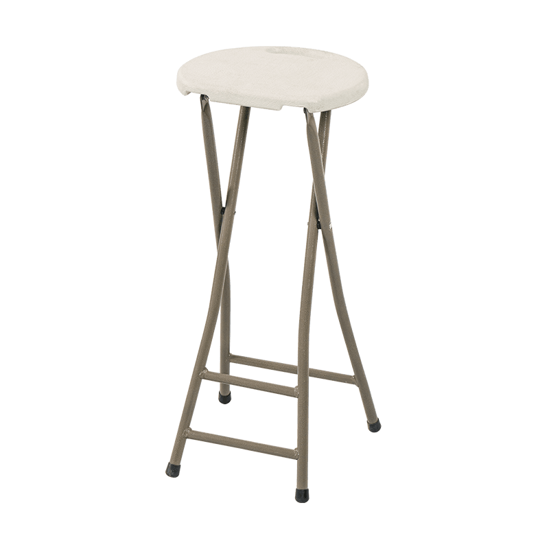 Taburete de campamento plegable de mango gris
