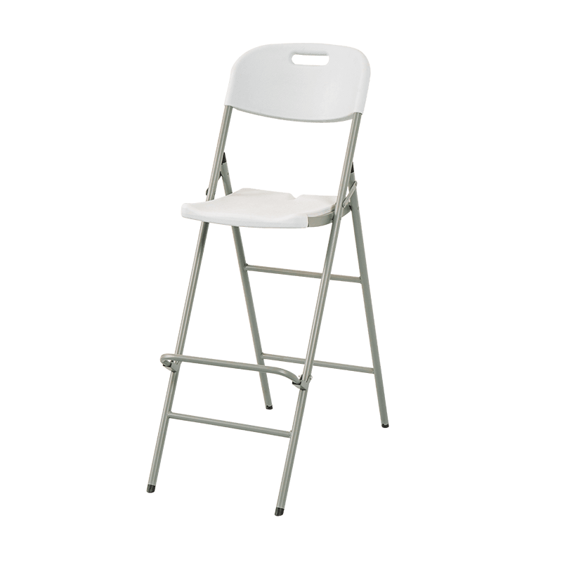 Silla plegable de altura de la barra con respaldo
